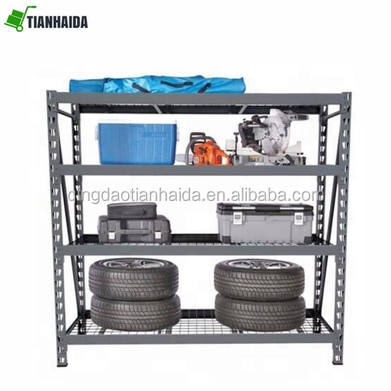 heavy duty wire deck shelf wide used long wide span shelving Storage shelves garage racking for Warehouse and Industrial Use