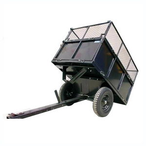 Garden Utility Cart Lawn Wagon Mower Trailer Mesh Sides Dump Bicycle Garden Wagon