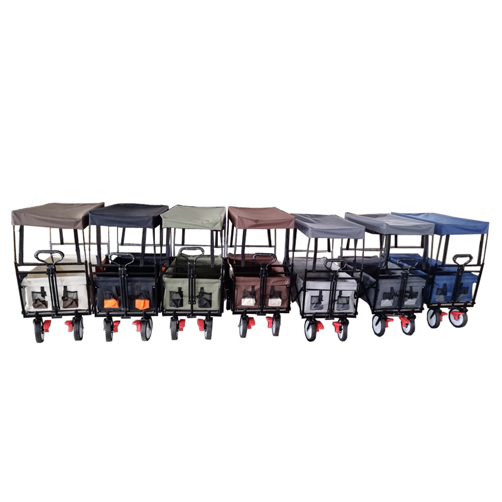 Foldable Heavy Duty Trolley Beach Camping Festival Cart 4 wheels collapsible folding  Wagon