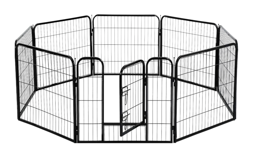 Heavy Duty 8 Panel Dog Pet Pen Puppy Rabbit Metal Playpen Run Cage Foldable Fence