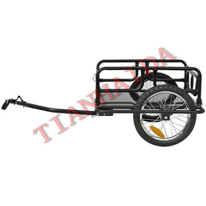 Cheap price Single Track Luggage Transport Foldable Black Bike Trailer with hitch TC3005