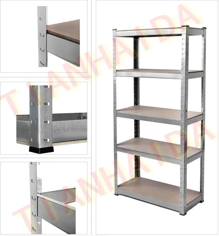 Tianhaida easy assemble adjustable industry shelves wheels rack heavy duty racking kitchen storage shelf