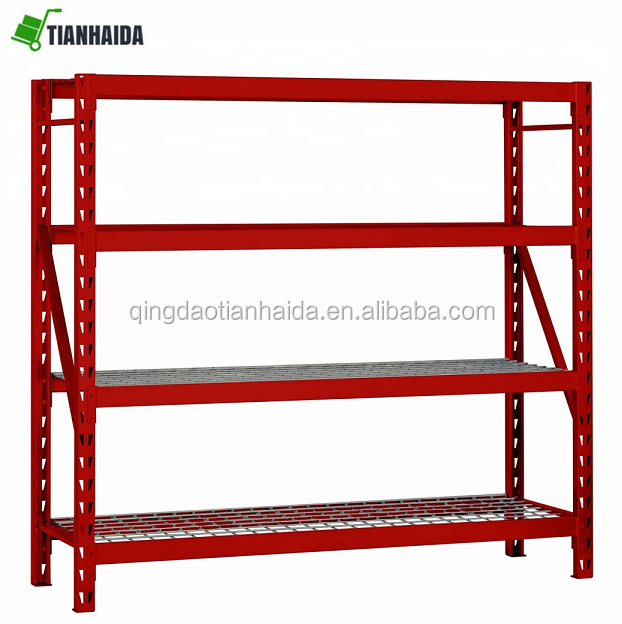 heavy duty wire deck shelf wide used long wide span shelving Storage shelves garage racking for Warehouse and Industrial Use