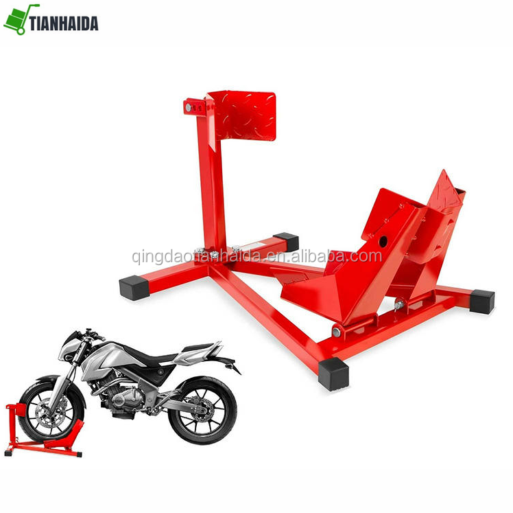 Auto Bike Shop Garage Motorcycle Stand Reliable Bike Front Wheel Chock Lift Stand