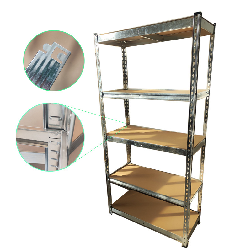 Rivet Rack Heavy Duty Boltless Galvanized Metal Storage Shelving For Home Garage Office Restaurand Storage