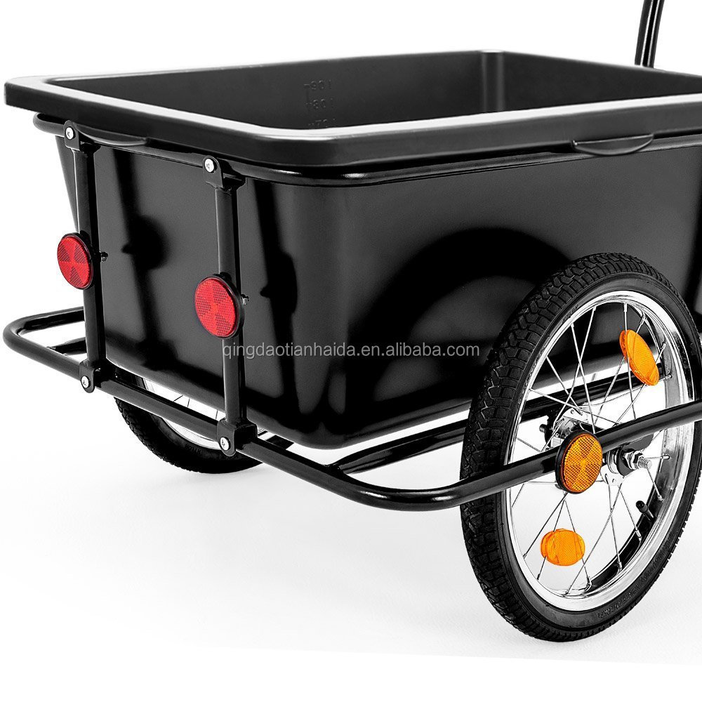 tc3004 Bike Trailer - Coupling 150Kilos 90 Liters Pneumatic Tires Cargo Luggage Bicycle Handle Drawbar