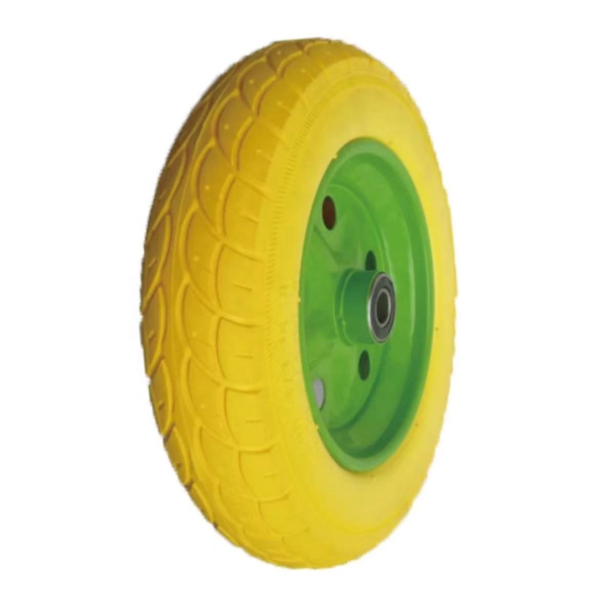 Colorful PU Polyurethane Foam Puncture Proof Flat PU Foam Caster Tyre Wheel Tires  Wheelbarrow Wheel