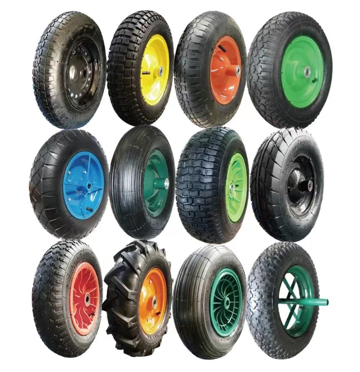 3.00-8 3.50-8 3.50-4 4.00-6 4.00-8 Pneumatic Inflatable Rubber Tyre Wheelbarrow Wheels