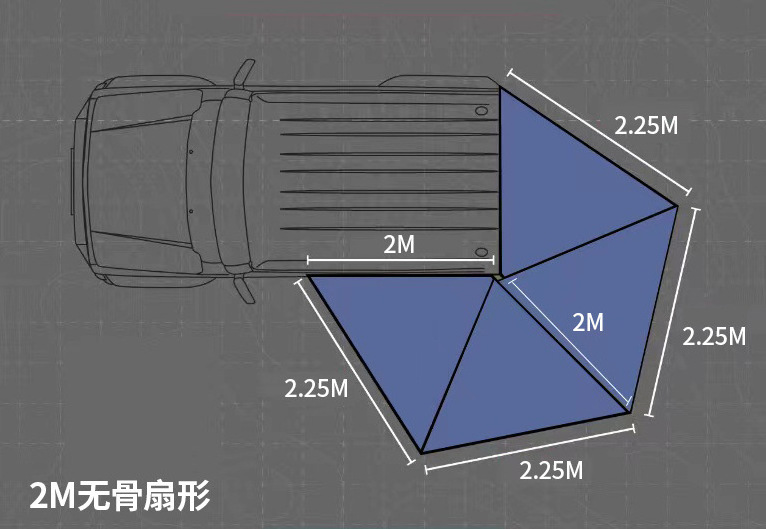 Free Standing 270 Degree Outdoor Camping Car Awning Tent for Car Camping Adventures