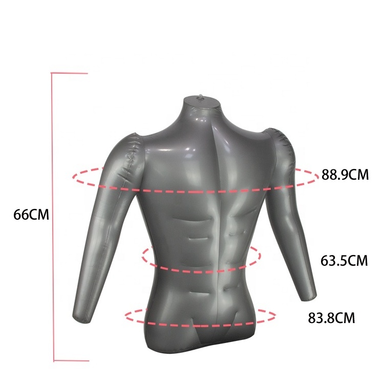 PVC Inflatable female and male torso form balloon mannequin for sale