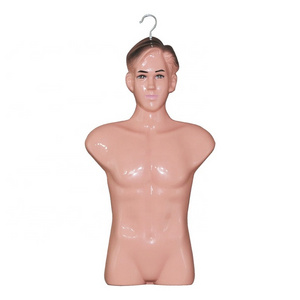 wholesale price half torso half dress display T-shirt male swimwear shop display room plastic half body mannequins