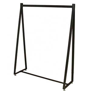 Wholesale modern customized display stand retail metal hanging clothes display racks garment store furniture gold clothing rack