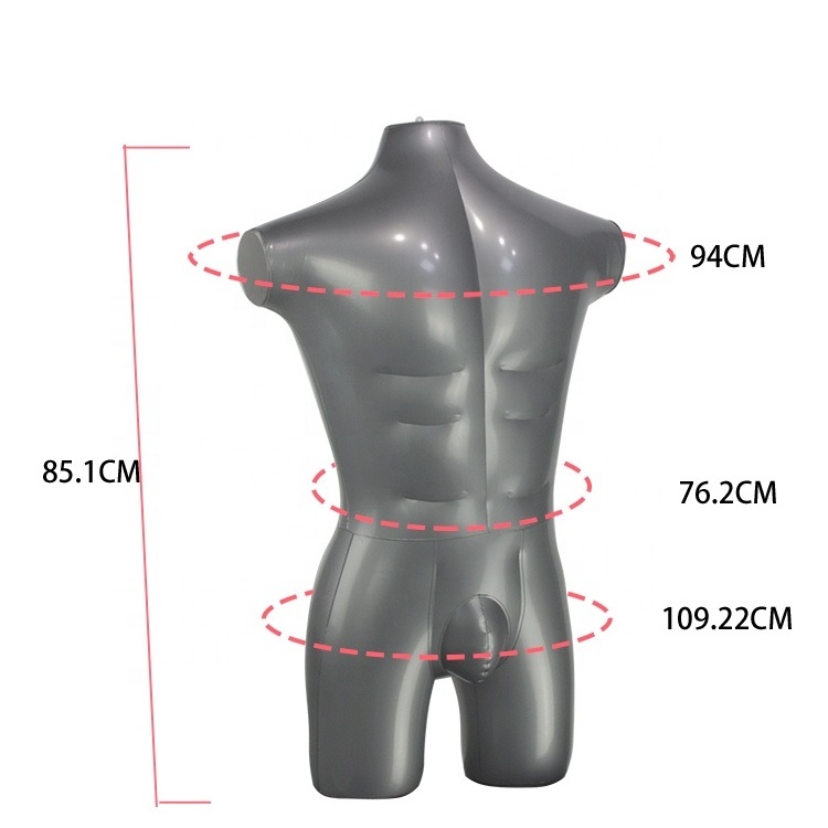 PVC Inflatable female and male torso form balloon mannequin for sale