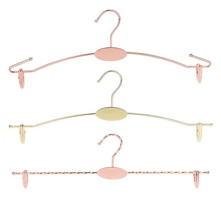 Metal underwear hanger for women lingerie display with clips