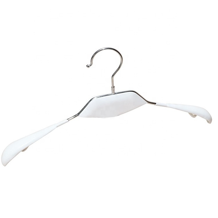 Popular shopwholesale black pvc coated non slip wire metal laundry iron clothes custom suit coat hook wooden hanger