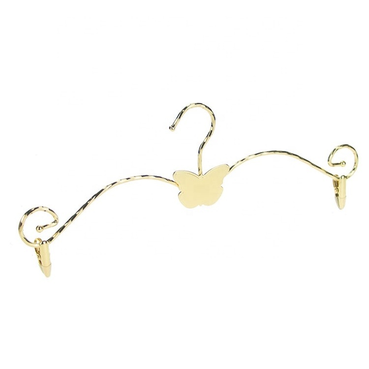 Metal underwear hanger for women lingerie display with clips