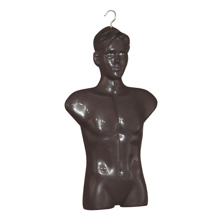 wholesale price half torso half dress display T-shirt male swimwear shop display room plastic half body mannequins