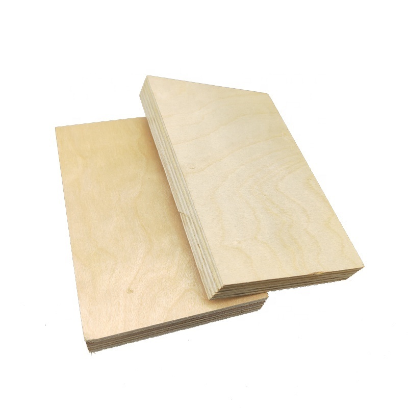 singer high grade 18mm 5x10 uv coating poplar core birch veneer face plywood for furniture decoration