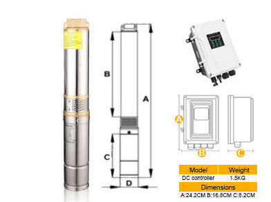 Best 1 inches outlet solar water pump boreholes italian submersible pump 1hp submersible deep well solar pump for irrigation