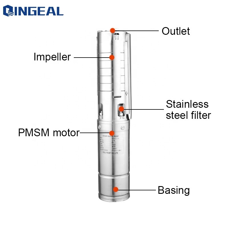 dc solar 2hp submersible water pump pompe a eau solaire solar pump system solar water pump submersible for well