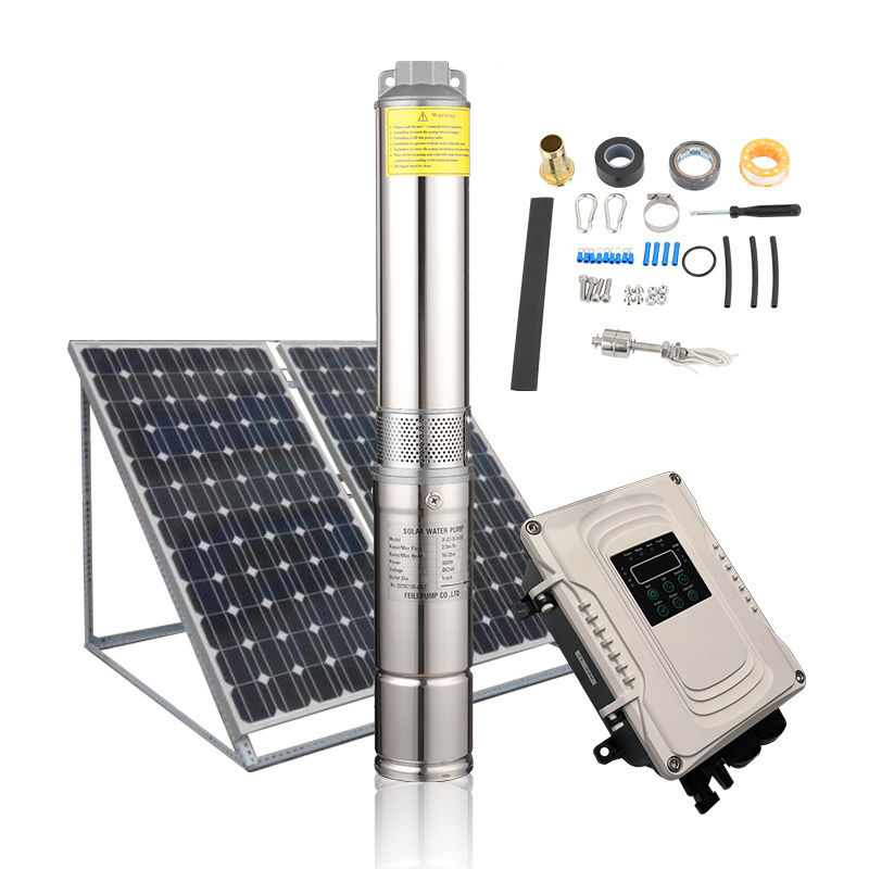 Best 1 inches outlet solar water pump boreholes italian submersible pump 1hp submersible deep well solar pump for irrigation