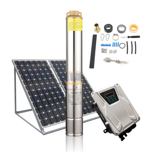 Best 1 inches outlet solar water pump boreholes italian submersible pump 1hp submersible deep well solar pump for irrigation