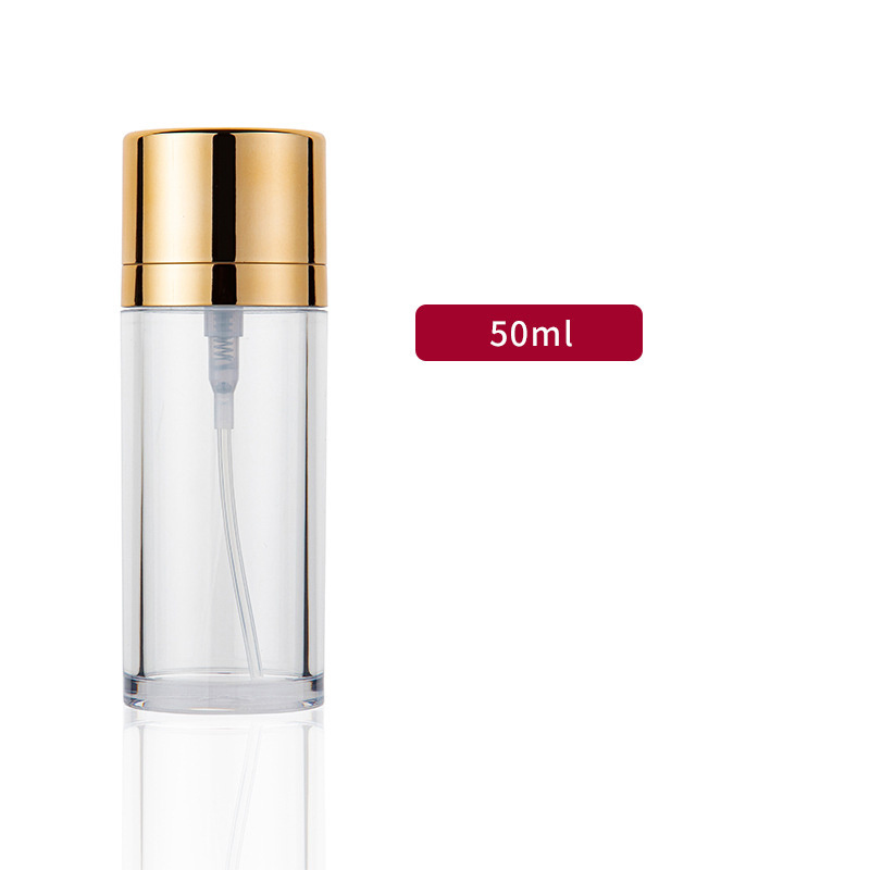 Thick Bottom Thick Wall PET Spray Bottle With Plastic Fine Mist Gold Spray Pump 100ml Toner Water Spray Bottle