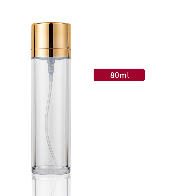 Thick Bottom Thick Wall PET Spray Bottle With Plastic Fine Mist Gold Spray Pump 100ml Toner Water Spray Bottle