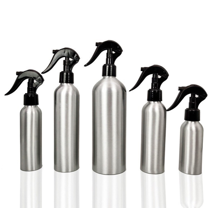 Wholesale 30ml 50ml 60ml 80ml 100ml  120ml 250ml Small Aluminum Spray Bottle Water  Bottle With Screw/spray top