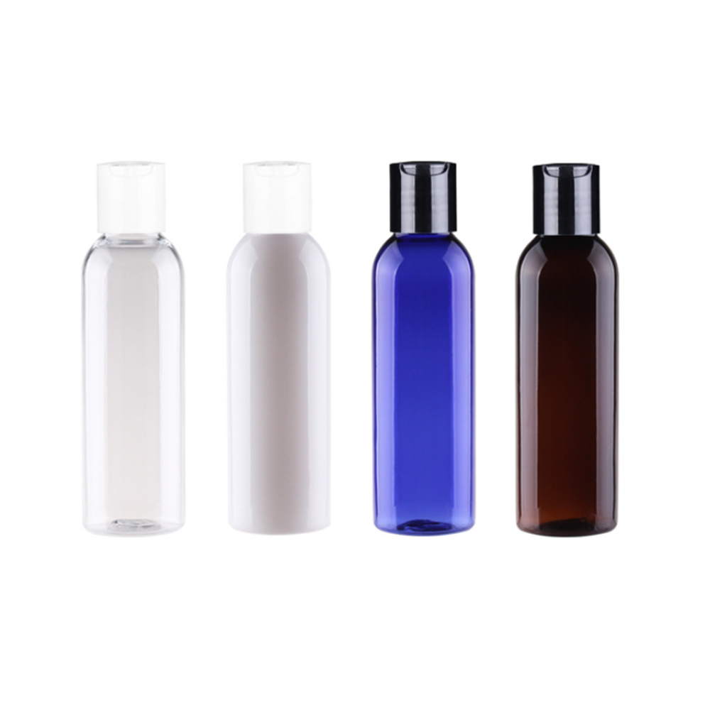 clear amber blue plastic 30ml 50ml 100ml empty PET lotion shampoo bottle plastic bottle for toner with flip cap