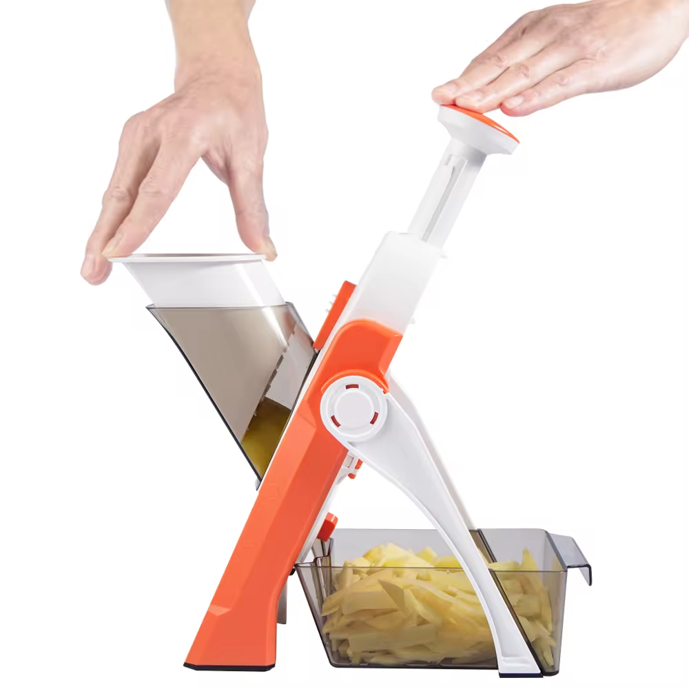 2024 Hot New Mandolin Adjustable Vegetable And Fruit Slicer Manual Carrot Grater Kitchen Tool Safety