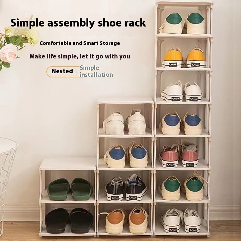 Customized Portable Foldable 8 Tier Vertical Shoe Rack Narrow Shoes Organizer Tall Tower Shoe Shelf For Home