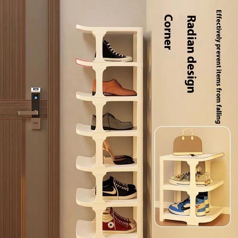 Customized Portable Foldable 8 Tier Vertical Shoe Rack Narrow Shoes Organizer Tall Tower Shoe Shelf For Home