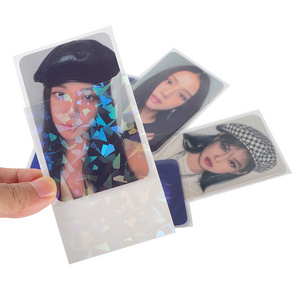 Hot selling Hologram Card Sleeve Kpop 61x91mm Acid Free Photo Card Sleeve For LOMO Card