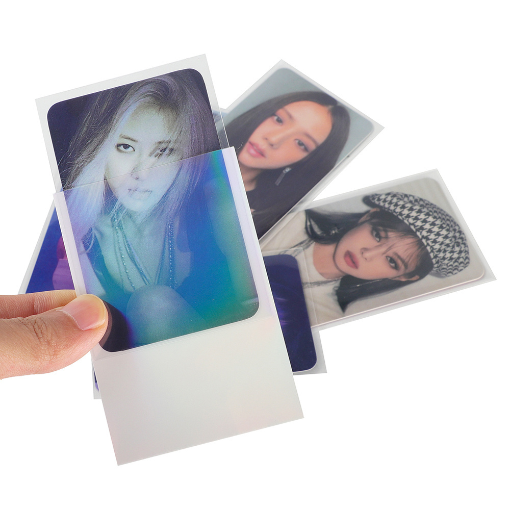 Hot selling Hologram Card Sleeve Kpop 61x91mm Acid Free Photo Card Sleeve For LOMO Card