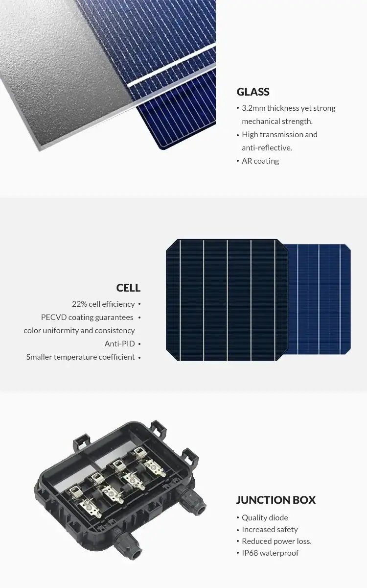 2024 SERAPHIM High Efficiency PERC Bifacial 550w solar panel 540W 545W 550W 555W Solar Panel Black Cover Waterproof