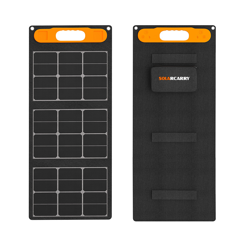 40W 60W 100W Cell Phone Portable Foldable Folding ETFE Sunpower Solar Panel Charger Case with micro usb