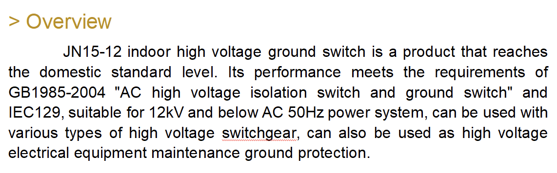 2024 JN15-12 Earthing Switch Grounding Knife Indoor High and Medium Voltage Switchgear 630a isolating switch disconnector