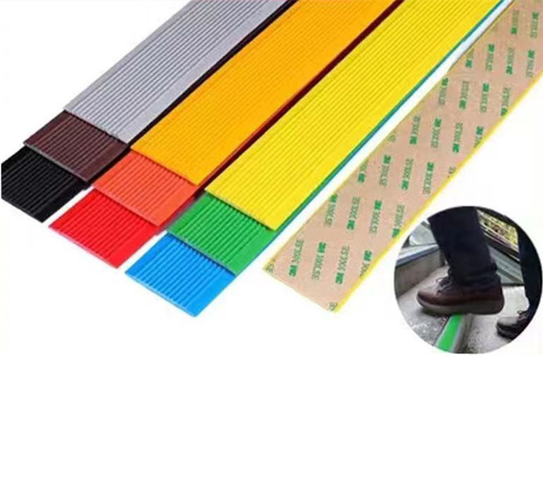 Stair nosing PVC sealing strip Stair tread transition strips Non-slip PVC Rubber Strips for Stairs