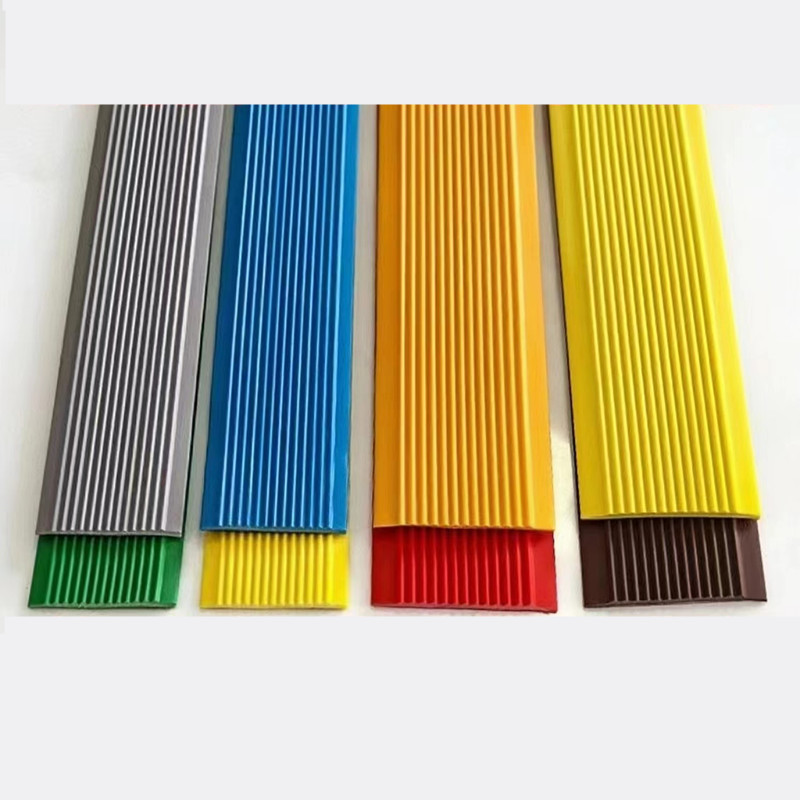 Stair nosing PVC sealing strip Stair tread transition strips Non-slip PVC Rubber Strips for Stairs