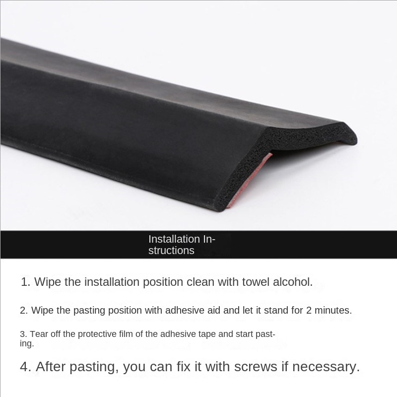 2023 Hotsale Self-adhesive garage door back rubber sealing strip is used for garage door protection strip