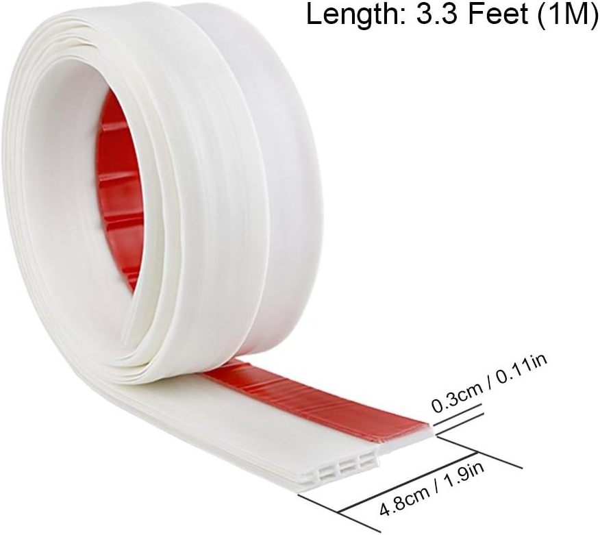 silicone Door Draft Stopper Self Adhesive Weatherproofing Under Door sweeper Anti Noise  Bug dust Bottom Door Seal Rubber Strip