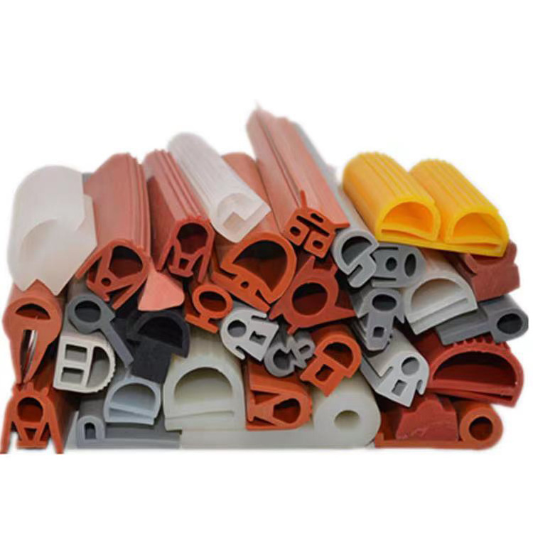 Manufacturers supply silicone products high temperature resistant silicone sealing strip solid waterproof rubber strip shaped D