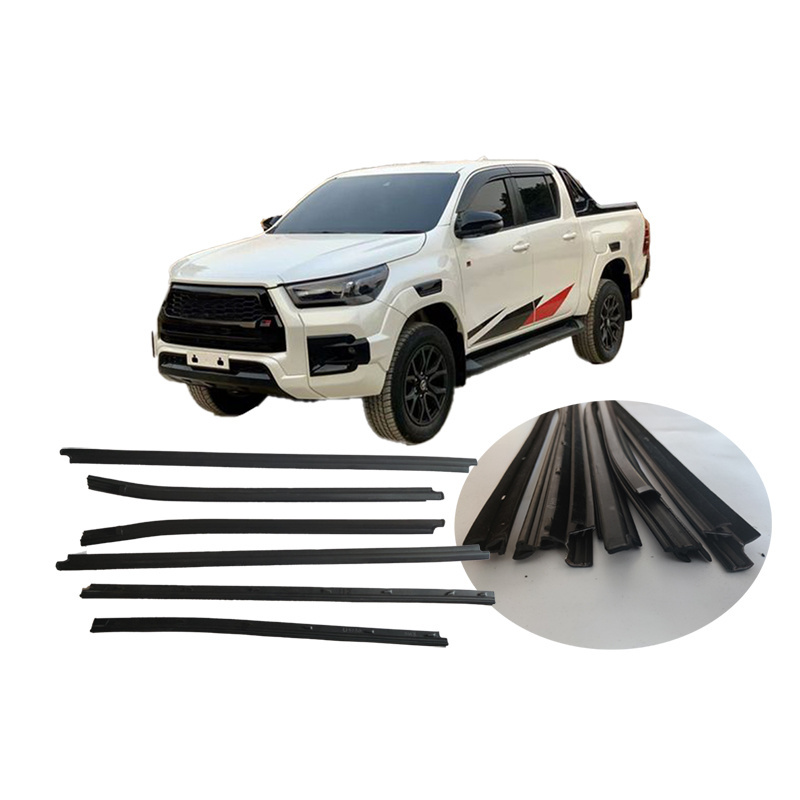 QM For Toyota-hilux 2005-2015 Front Rear Door Belt Molding Weatherstrip Kit New 68161-0k010 68162-0k010 68163-0k010 68164-0k010