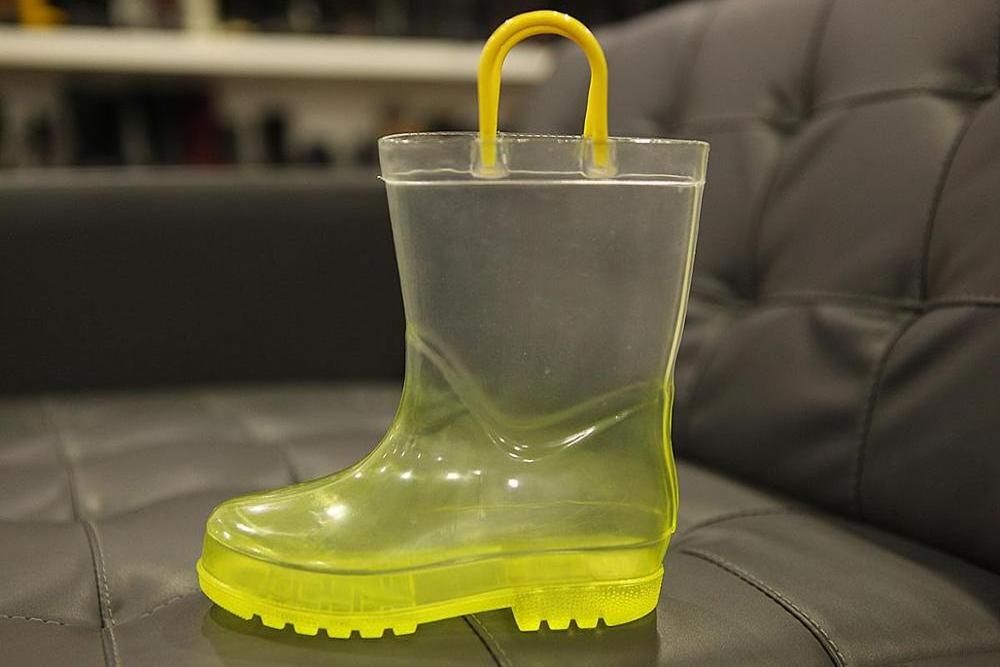 Pvc Change Color Rain Boots Waterproof Cotton Fabric Customize Shoes Men Boots Transparent Kids Girls for Children Half Boot