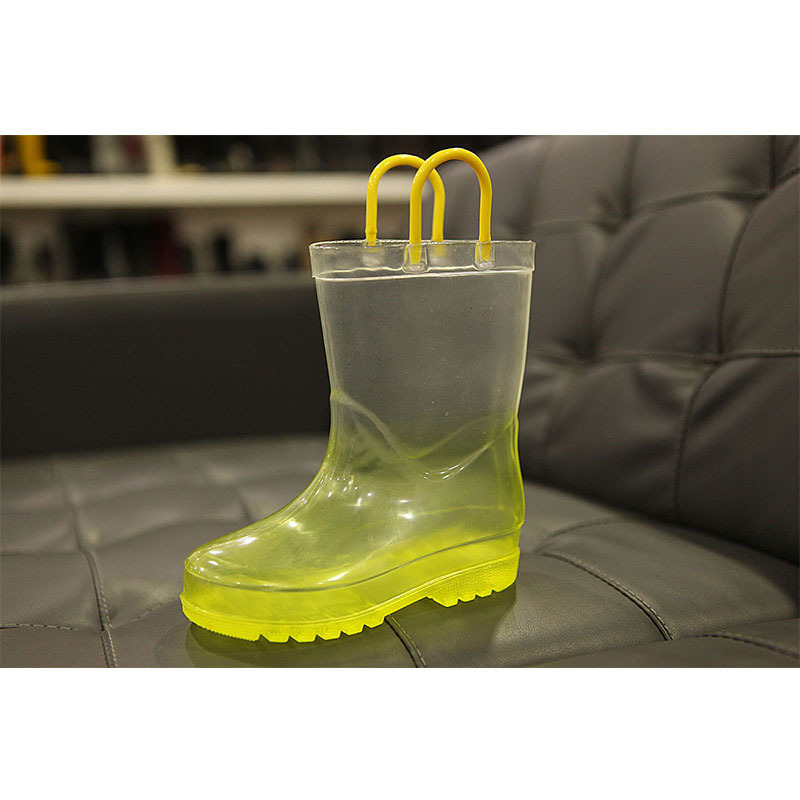 Pvc Change Color Rain Boots Waterproof Cotton Fabric Customize Shoes Men Boots Transparent Kids Girls for Children Half Boot