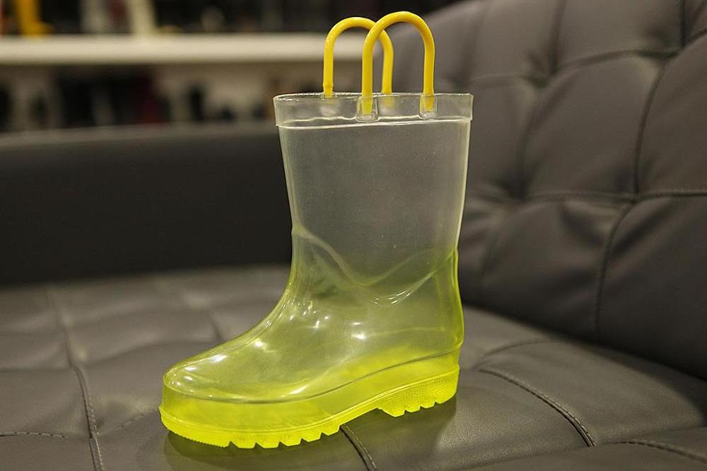 Pvc Change Color Rain Boots Waterproof Cotton Fabric Customize Shoes Men Boots Transparent Kids Girls for Children Half Boot