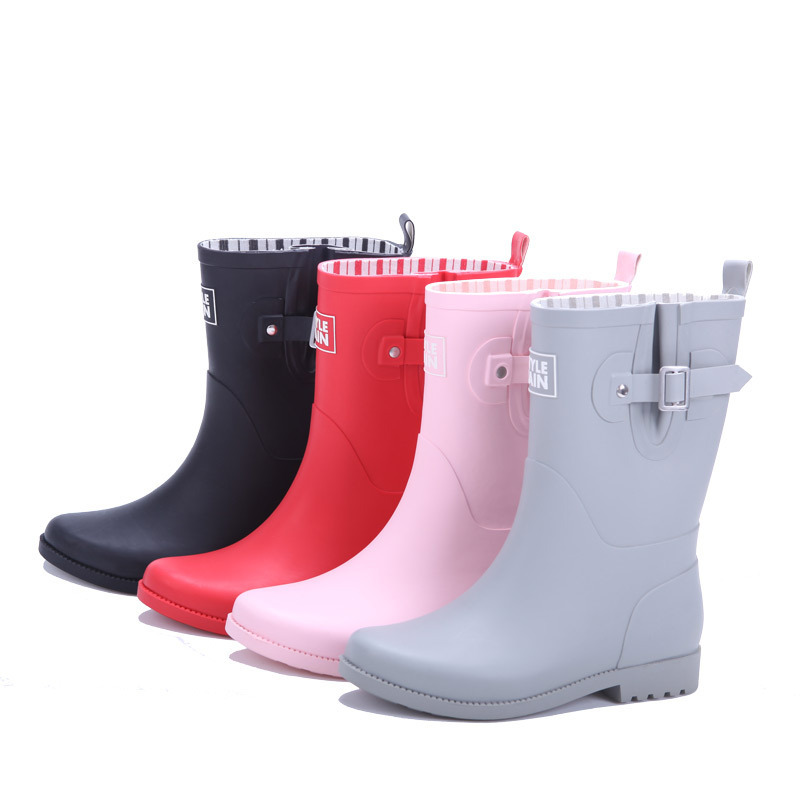 Qinghong Footwear Stylerain outdoor boots waterproof boots rubber rain boots for women