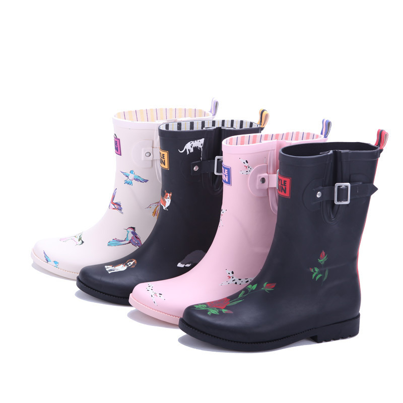 Qinghong Footwear Stylerain outdoor boots waterproof boots rubber rain boots for women