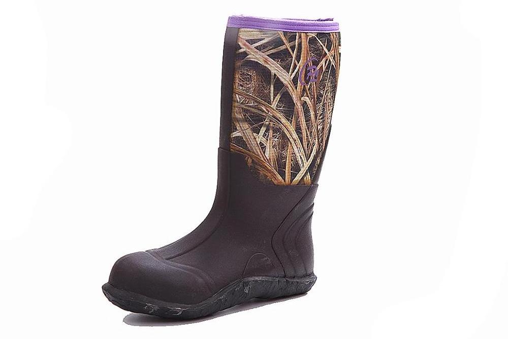 waterproof camo rubber neoprene garden fishing farm rain boots for men